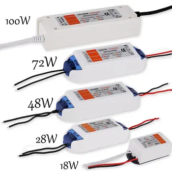 DC12V 18W 28W 48W 72W 100W Lighting Transformers High Quality LED Driver for LED Strip Lights 12V Power Supply Adapter For 5050 
DC12V 18W 28W 48W 72W 100W Lighting Transformers High Quality LED Driver for LED Strip Lights 12V Power Supply Adapter For 5050