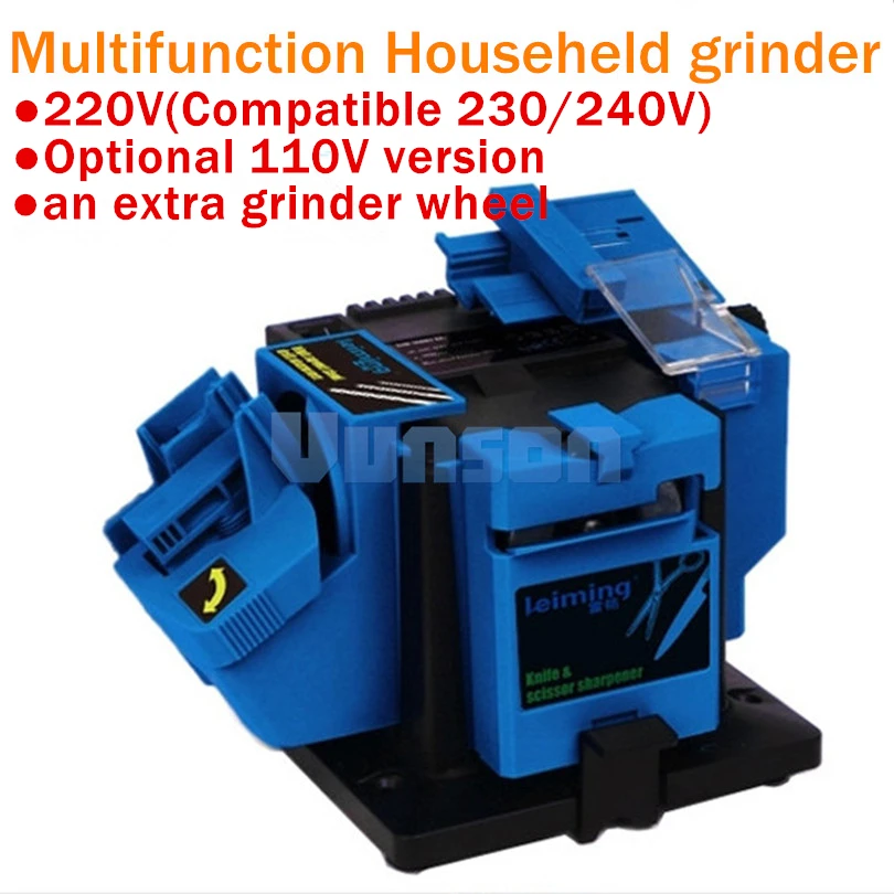 96W 220V Multifunction grinder sharpener machine for 3~13mm Twist HSS Drill bits Knife Scissor Chisel+1pcs extra grinder wheel
96W 220V Multifunction grinder sharpener machine for 3~13mm Twist HSS Drill bits Knife Scissor Chisel+1pcs extra grinder wheel