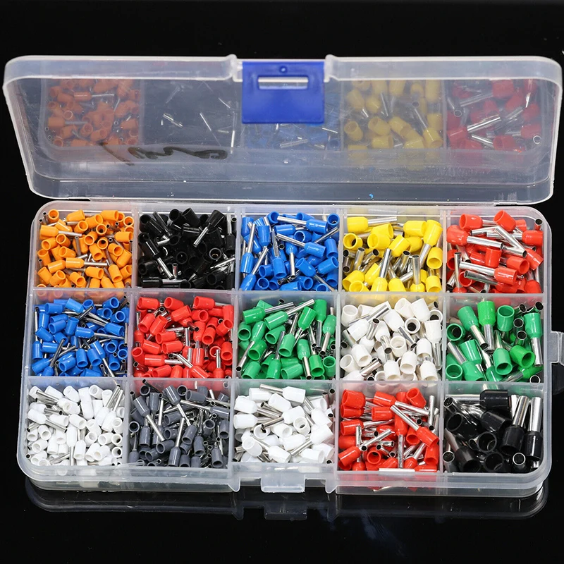 1000pcs/box Portable Electric Wire Cable Terminal Wiring Crimp Terminals Insulated Ferrules Wire Connector Terminal Assorted Set
1000pcs/box Portable Electric Wire Cable Terminal Wiring Crimp Terminals Insulated Ferrules Wire Connector Terminal Assorted Set