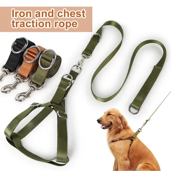 Thick Iron Buckle Dog Leash Harness Set Durable Heavy Duty Strong Dog Leash Set, Medium Large Dogs Walking Vest Harness Leash
Thick Iron Buckle Dog Leash Harness Set Durable Heavy Duty Strong Dog Leash Set, Medium Large Dogs Walking Vest Harness Leash