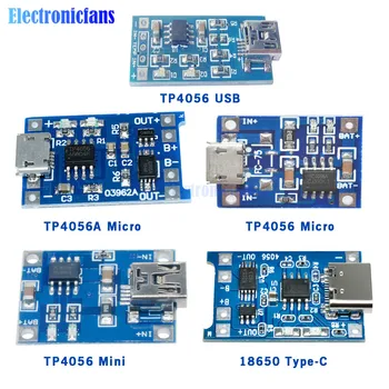 Type-C /Micro USB 5V 1A Li-ion 18650 TP4056 Lithium Battery Charger Module Charging Board With Protection Dual Functions
Type-C /Micro USB 5V 1A Li-ion 18650 TP4056 Lithium Battery Charger Module Charging Board With Protection Dual Functions
