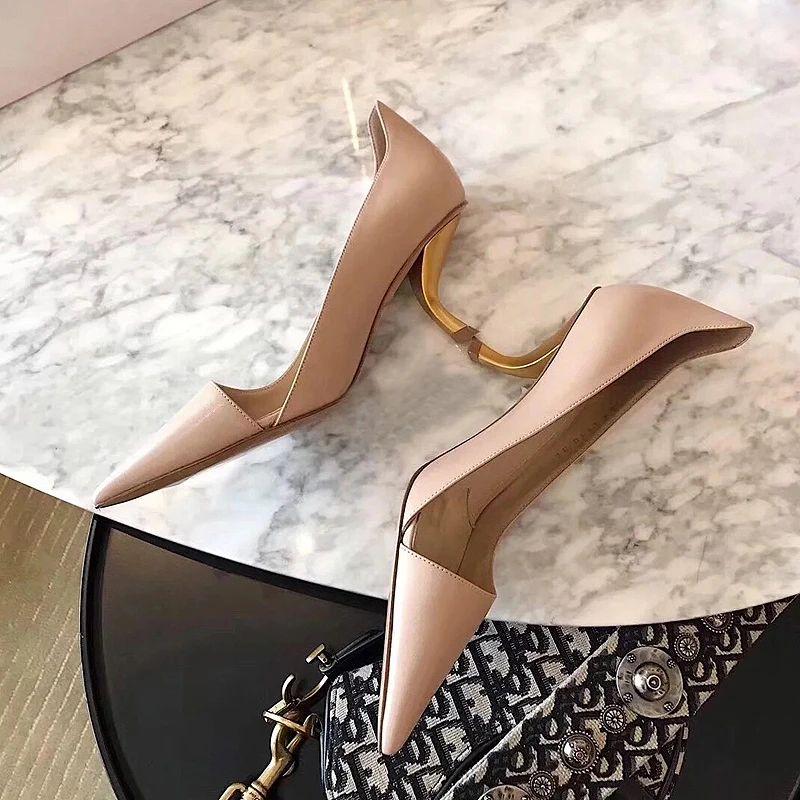 

Scarpe Donna Women Shoes Pointed Toe Pumps Solid Black High Heels Shallow Slip On Ladies Pumps Shoes Woman Zapatos De Mujer