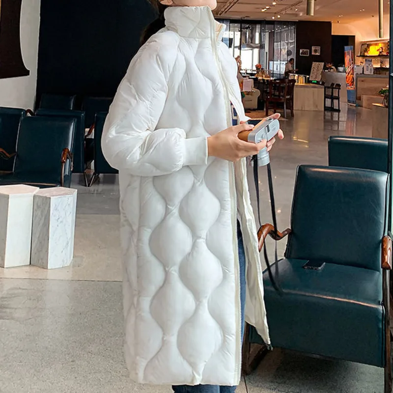 Winter Jacket Women Cotton Padded Clothes Light Middle Long Standing Collar 2021 Bright Face Streetwear Fashion Bubble Coat
Winter Jacket Women Cotton Padded Clothes Light Middle Long Standing Collar 2021 Bright Face Streetwear Fashion Bubble Coat