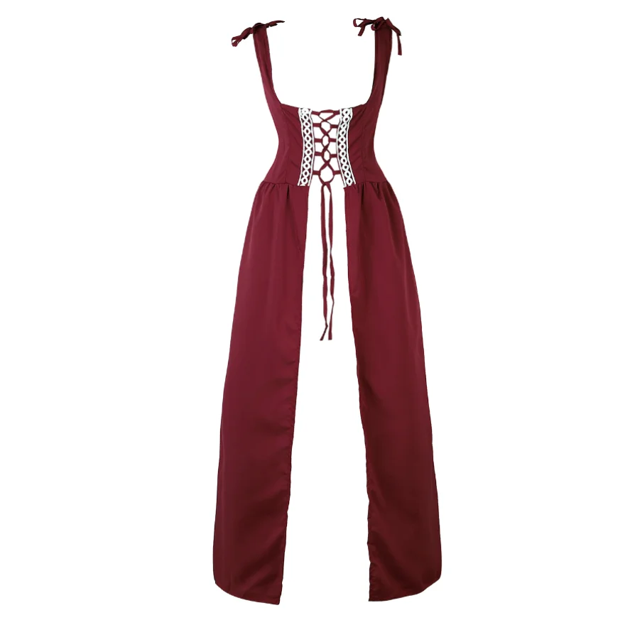 Женское средневековое платье Эпохи Ренессанса, Ирландское винтажное Бандажное лоскутное платье на шнуровке, костюм для косплея ретро-платье, размера плюс S-2XL 
Женское средневековое платье Эпохи Ренессанса, Ирландское винтажное Бандажное лоскутное платье на шнуровке, костюм для косплея ретро-платье, размера плюс S-2XL