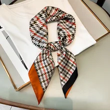 70x70cm Spring And Autumn Houndstooth Pattern Decorative Silk Curled Plain Weave Silk Scarf Kerchief For Woman Summer Scarf
70x70cm Spring And Autumn Houndstooth Pattern Decorative Silk Curled Plain Weave Silk Scarf Kerchief For Woman Summer Scarf