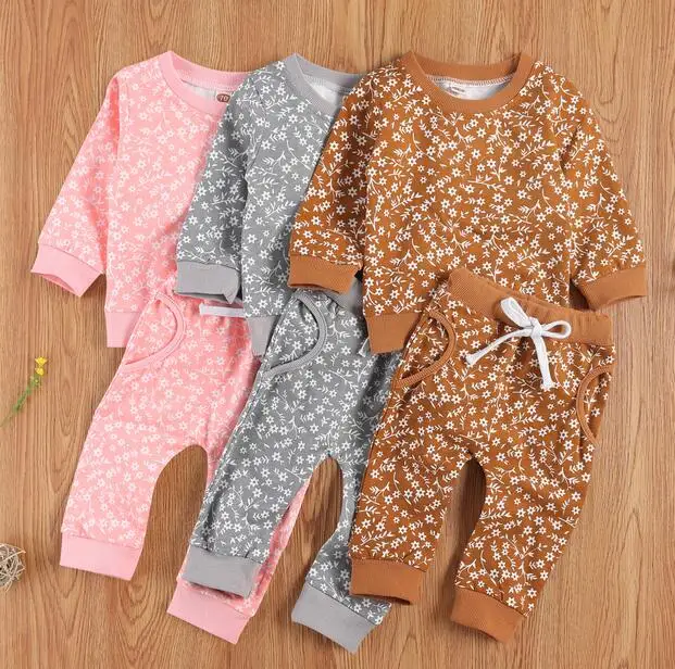 Infant Unisex Two-piece Clothes Set Babies Floral Printed Pattern Round Collar Top + Long Pants
Infant Unisex Two-piece Clothes Set Babies Floral Printed Pattern Round Collar Top + Long Pants