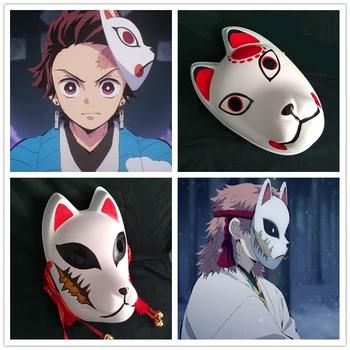 New Demon Slayer Kimetsu no Yaiba Cosplay Mask Kamado Tanjirou PVC Fox Full Face Masks Halloween Party Carnival Hand Drawn Prop
New Demon Slayer Kimetsu no Yaiba Cosplay Mask Kamado Tanjirou PVC Fox Full Face Masks Halloween Party Carnival Hand Drawn Prop