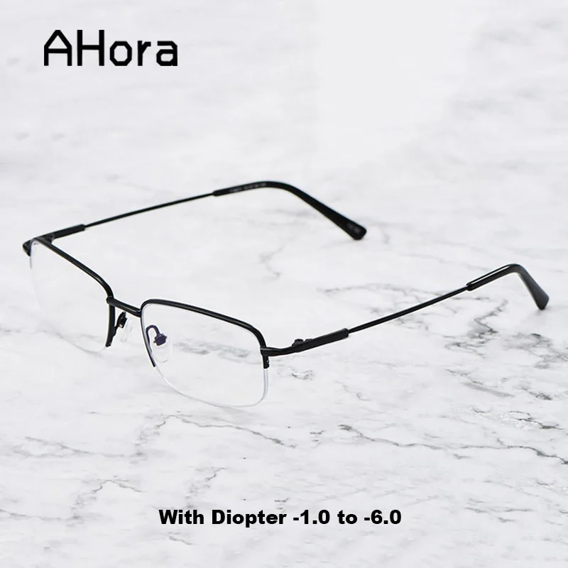 Ahora Half Frame Finished Myopia Glasses Optical Frame Men Women Square Myopia Spectacle Frames Unisex -1.0 1.50 2.0 2.5 3.0 3.5
Ahora Half Frame Finished Myopia Glasses Optical Frame Men Women Square Myopia Spectacle Frames Unisex -1.0 1.50 2.0 2.5 3.0 3.5