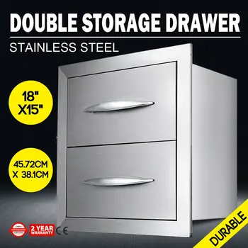 Outdoor Kitchen BBQ Island Stainless Steel Double Access Drawer Storage w/Handle
Outdoor Kitchen BBQ Island Stainless Steel Double Access Drawer Storage w/Handle