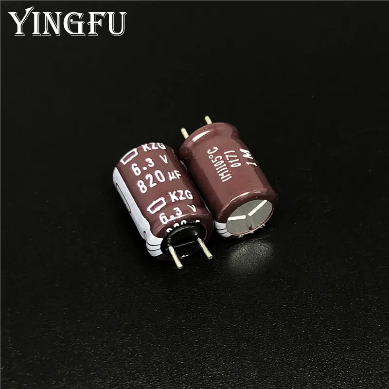 100 шт. 820 мкФ 6 3 V NCC KZG 8x12 мм супер низкий ESR 6.3V820uF материнская плата конденсатор |