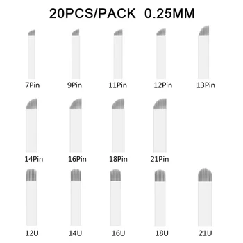 20pcs Disposable Permanent Microblading Embroidery Pen 7pin/9pin/11pin/12pin/14pin Eyeborw Microblading Needles Drop Shipping 
20pcs Disposable Permanent Microblading Embroidery Pen 7pin/9pin/11pin/12pin/14pin Eyeborw Microblading Needles Drop Shipping