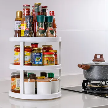 MOM'S HAND Rotatable Desktop Kitchen Storage Tray Multifunctional Plastic Round Storage Cabinet Spice Bottle Bath Cosmetics Rack
MOM'S HAND Rotatable Desktop Kitchen Storage Tray Multifunctional Plastic Round Storage Cabinet Spice Bottle Bath Cosmetics Rack