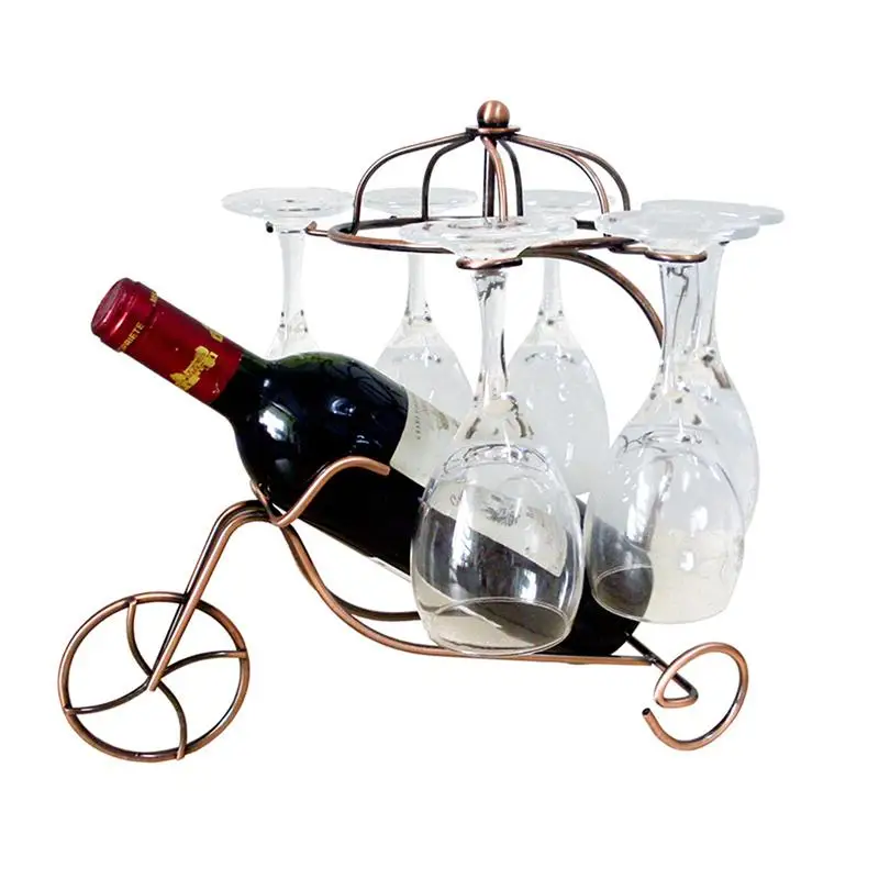 Wrought Iron Chariots Shape Wine Rack Creative Wine Stand Metal Wine Glass Holder Ancient Copper
Wrought Iron Chariots Shape Wine Rack Creative Wine Stand Metal Wine Glass Holder Ancient Copper