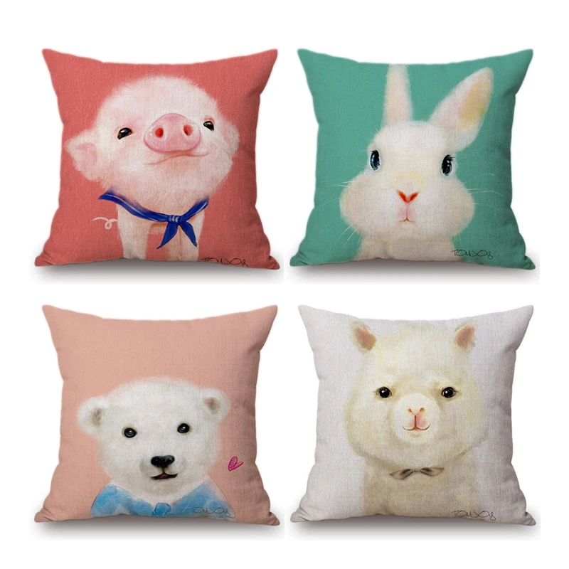 45x45cm Cushion Cover For Sofa Car Cute Pink Piggy Kid Room Decorative Pillow Case Animals Bunny Alpaca Bear Throw Pillowcase
45x45cm Cushion Cover For Sofa Car Cute Pink Piggy Kid Room Decorative Pillow Case Animals Bunny Alpaca Bear Throw Pillowcase