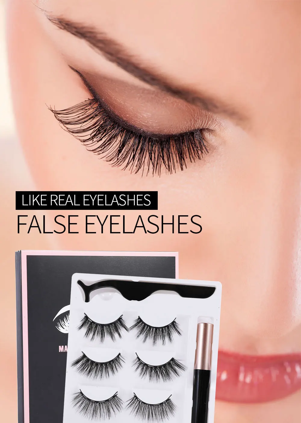 Magnetic Eyelashes, Natural Styling False Eyelashes, With Magnets, Glue-free Eyelashes, Three Pairs Of Magnetic Eyelashes
Magnetic Eyelashes, Natural Styling False Eyelashes, With Magnets, Glue-free Eyelashes, Three Pairs Of Magnetic Eyelashes