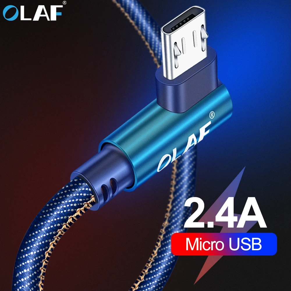 Кабель Micro USB OLAF 90 градусов кабель для быстрой зарядки 2 м зарядный micro usb телефонов