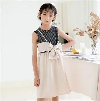 2020 Korean style girls patchwork dress fashion bow cotton summer girls dresses 5-10 years F176
2020 Korean style girls patchwork dress fashion bow cotton summer girls dresses 5-10 years F176