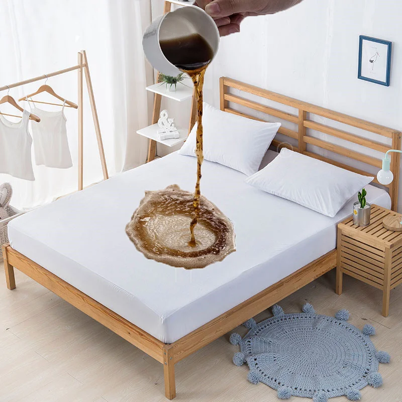 198*203cm Waterproof Smooth Top Hypoallergenic Mattress Protector Against Dust Mites And Bacteria Fitted Sheet Mattress Cover
198*203cm Waterproof Smooth Top Hypoallergenic Mattress Protector Against Dust Mites And Bacteria Fitted Sheet Mattress Cover