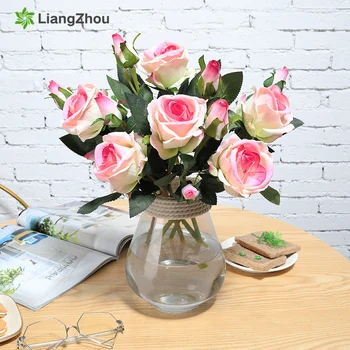 6Pcs Artificial Flowers Forever Rose Flower Branch Wedding Party Garden Accessories Valentine Day Flores Garland 
6Pcs Artificial Flowers Forever Rose Flower Branch Wedding Party Garden Accessories Valentine Day Flores Garland