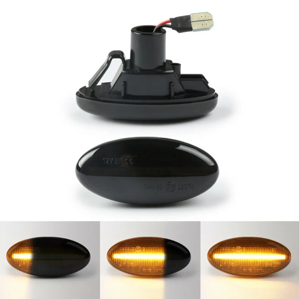 2pcs Car Smoke Sequential LED Side Marker Turn Signal Lights For Mazda 3 6 5 2 MPV GJ6A-51-120E 18 SMD LED Lamp Beads
2pcs Car Smoke Sequential LED Side Marker Turn Signal Lights For Mazda 3 6 5 2 MPV GJ6A-51-120E 18 SMD LED Lamp Beads