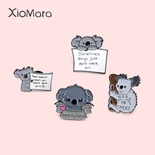 

Adorable Cute Koala Bear Enamel Pins Coala Animal Jewelry Badge Brooch Lapel Pins Denim Shirt Bag Cartoon Jewelry Gift for kids