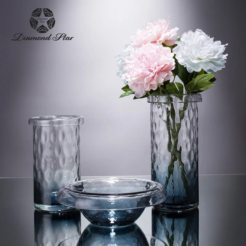 Diamond Star Modern Soft Loading Blue Amber Straight-Cut round Mouth Lucky Bamboo Water Training Bamboo of Glass Vase
Diamond Star Modern Soft Loading Blue Amber Straight-Cut round Mouth Lucky Bamboo Water Training Bamboo of Glass Vase
