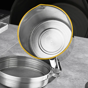 1.8L Stainless Steel Oil Strainer Pot Container Jug Storage Can with filter Cooking Oil Pot For Kitchen Household Tools
1.8L Stainless Steel Oil Strainer Pot Container Jug Storage Can with filter Cooking Oil Pot For Kitchen Household Tools
