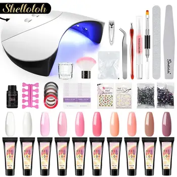 Shelloloh Manicure Set Poly Nail Gel Kit All For Manicure Forms For Extension Nails Accessories Nail Art Gel UV Lamp Tool Kit
Shelloloh Manicure Set Poly Nail Gel Kit All For Manicure Forms For Extension Nails Accessories Nail Art Gel UV Lamp Tool Kit