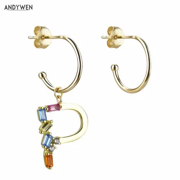 ANDYWEN 100% 925 Sterling Silver Gold P L Initial Drop Earring Rainbow Alphabet Dangle Charm CZ Zircon Colorful Earring Jewelry
ANDYWEN 100% 925 Sterling Silver Gold P L Initial Drop Earring Rainbow Alphabet Dangle Charm CZ Zircon Colorful Earring Jewelry