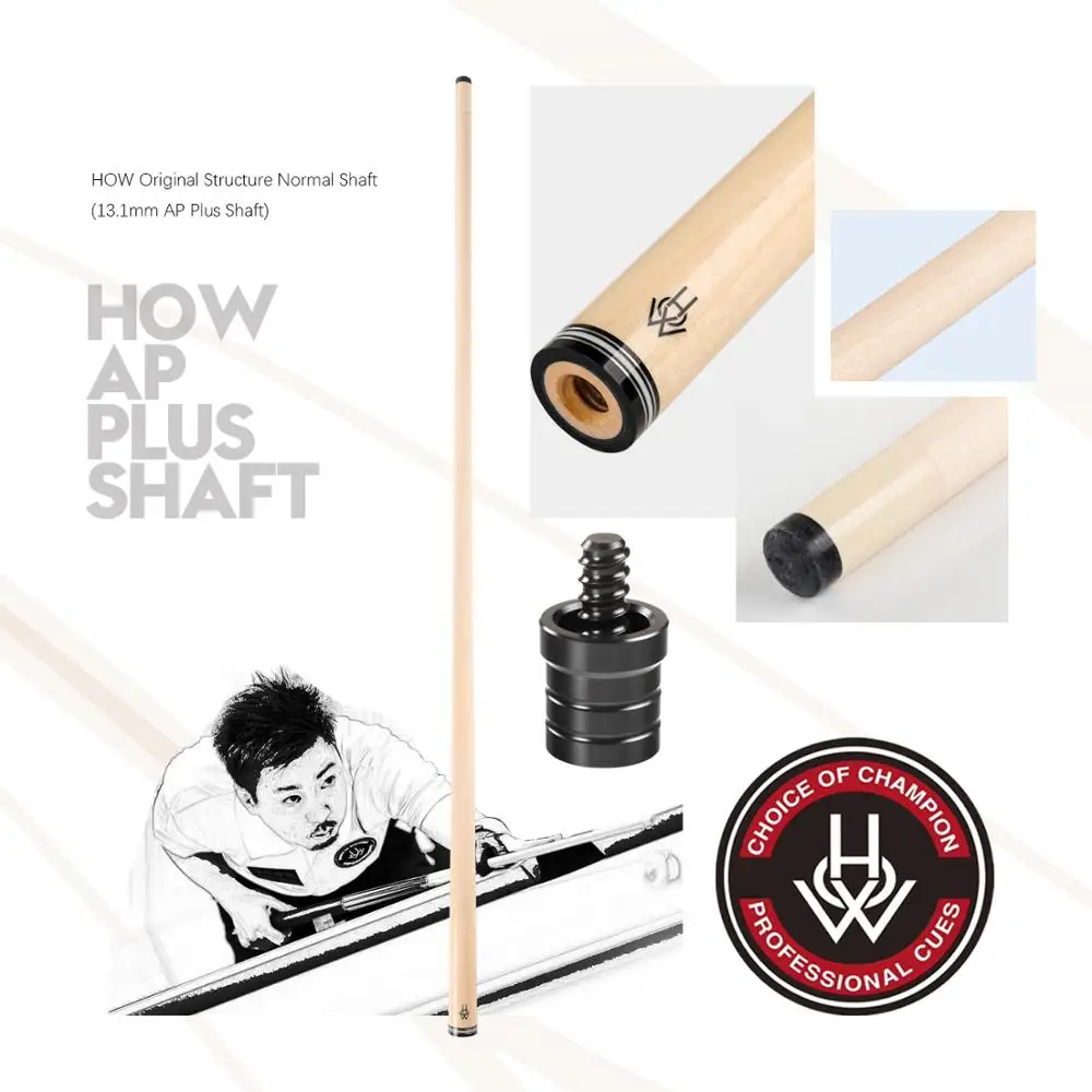 HOW CUES AP PLUS вал для бассейна Cue Stick 3/8*8 радиальный контактный шарнирный Вал 13 1 мм