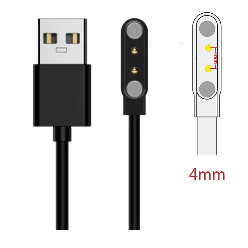 China Factory Universal 2-pin 4mm Wristbands Smart Watch charging Cable Magnet Suction USB interface Emergency backup chargers
China Factory Universal 2-pin 4mm Wristbands Smart Watch charging Cable Magnet Suction USB interface Emergency backup chargers
