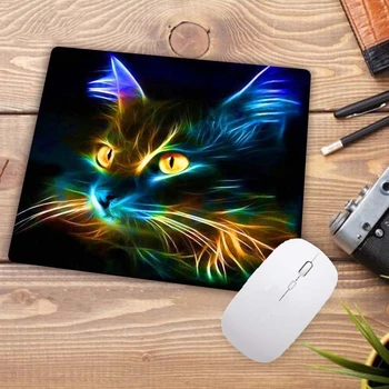 큰 프로 모션 22X18CM 만화 귀여운 고양이 머리 멋진 디자인 테이블 마우스 패드 노트북 컴퓨터 게임 키보드 Mousepad 동물 매트