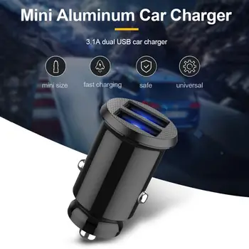 Mini Smart Car Charger 3.1A Dual Vehicle Quick Charger Usb Metal Car Mobile Phone Charging Head One Drag Two Car Auto Charger
Mini Smart Car Charger 3.1A Dual Vehicle Quick Charger Usb Metal Car Mobile Phone Charging Head One Drag Two Car Auto Charger