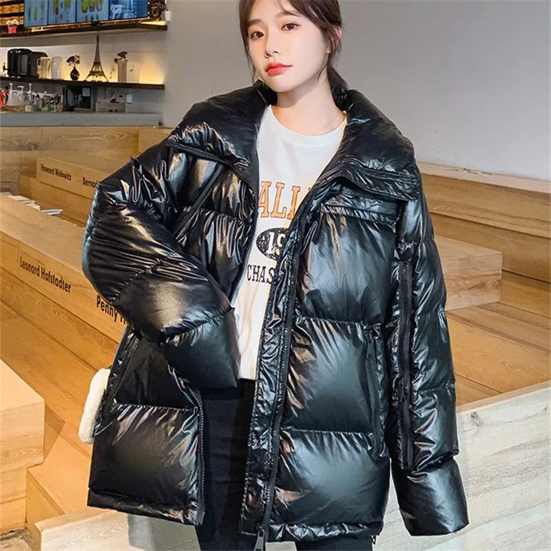 Winter Women Down Jacket Korean Stand Collar Solid Black Leisure Bread Clothing Overcoat Female Oversized Loose Thick Fashion Co
Winter Women Down Jacket Korean Stand Collar Solid Black Leisure Bread Clothing Overcoat Female Oversized Loose Thick Fashion Co