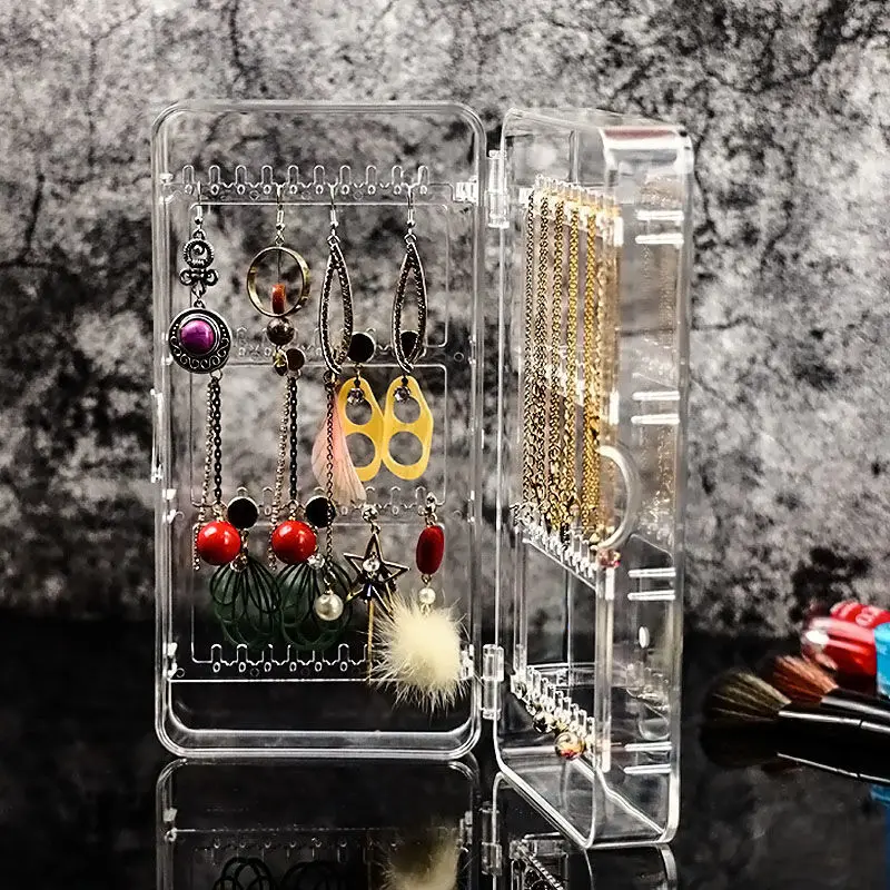 Plastic Dustproof Jewelry Storage Box Household Rotating Multilayer Earrings Earrings Shelf Desktop Transparent Organizing Box
Plastic Dustproof Jewelry Storage Box Household Rotating Multilayer Earrings Earrings Shelf Desktop Transparent Organizing Box