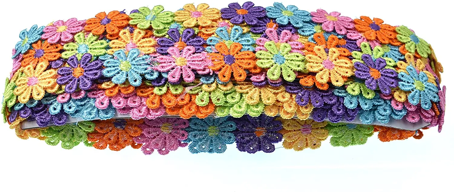 15 Yards Colorful Flower Lace Edge Trim Ribbon Vintage Style Edging Trimmings Fabric Embroidery Polyester DIY Lace
15 Yards Colorful Flower Lace Edge Trim Ribbon Vintage Style Edging Trimmings Fabric Embroidery Polyester DIY Lace