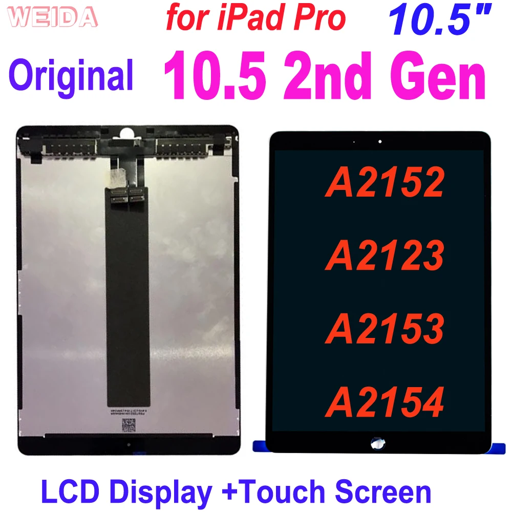 10.5" Original for iPad Pro 10.5 2nd Gen A2152 A2123 A2153 A2154 LCD Display Touch Screen Digitizer Assembly iPad Air 3 2019 LCD
10.5" Original for iPad Pro 10.5 2nd Gen A2152 A2123 A2153 A2154 LCD Display Touch Screen Digitizer Assembly iPad Air 3 2019 LCD
