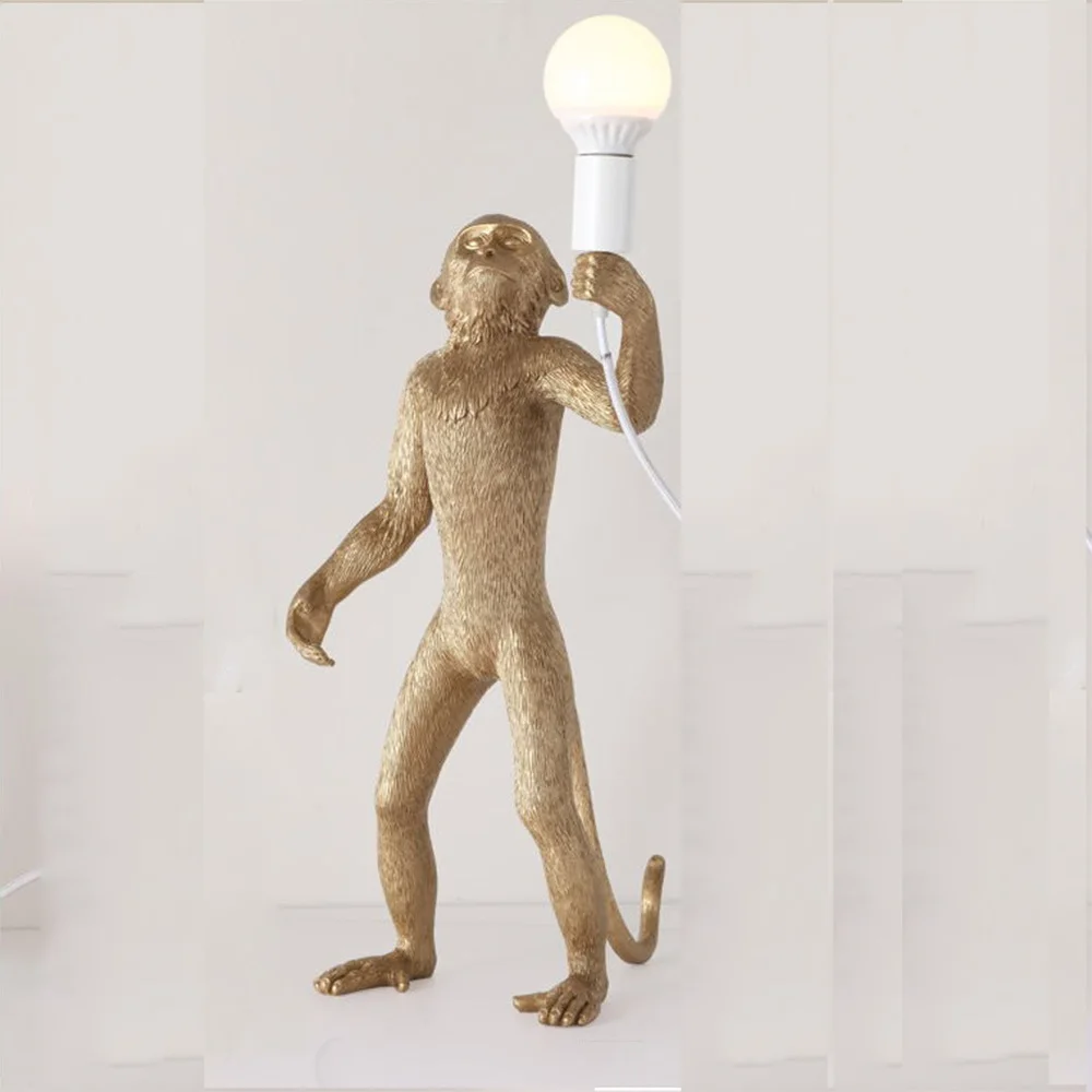 Resin Gold Monkey Standard Table Lamp Living Room Stand monkey Light lustre E27 Bulb Kroonluchter Luces Decoration Plafondlamp
Resin Gold Monkey Standard Table Lamp Living Room Stand monkey Light lustre E27 Bulb Kroonluchter Luces Decoration Plafondlamp