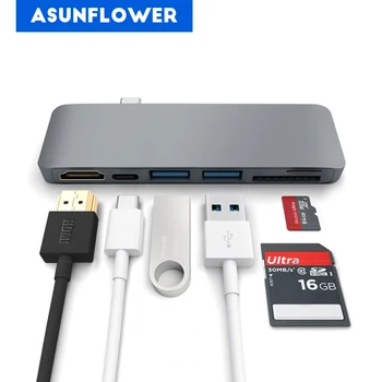 USB C 3.0 Hub Type-C To 4K*2K HDMI Adapter With PD Charging Port TF SD Card Reader Adapter For MacBook Pro USB-C HUB Splitter
USB C 3.0 Hub Type-C To 4K*2K HDMI Adapter With PD Charging Port TF SD Card Reader Adapter For MacBook Pro USB-C HUB Splitter