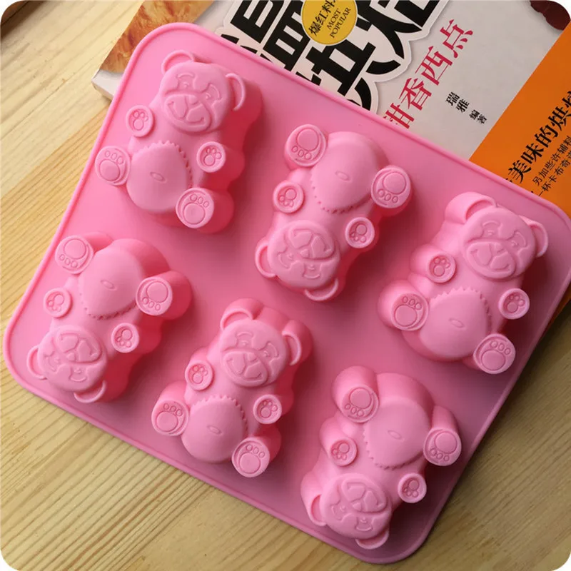 6 Cavity Bear Shape Silicone Cake Baking Molds DIY Handmade Soap Mold Bakeware Cake Decorating Tools
6 Cavity Bear Shape Silicone Cake Baking Molds DIY Handmade Soap Mold Bakeware Cake Decorating Tools