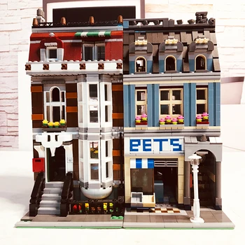 In stock building blocks street view idea Pets shop with 10218 bricks toys for gifts 
In stock building blocks street view idea Pets shop with 10218 bricks toys for gifts