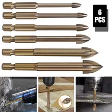 6pcs Efficient Universal Drilling Tool Multifunctional Cross Alloy Drill Bit Tip Ceramic Brick Wall Hole Opener 4-12mm
6pcs Efficient Universal Drilling Tool Multifunctional Cross Alloy Drill Bit Tip Ceramic Brick Wall Hole Opener 4-12mm