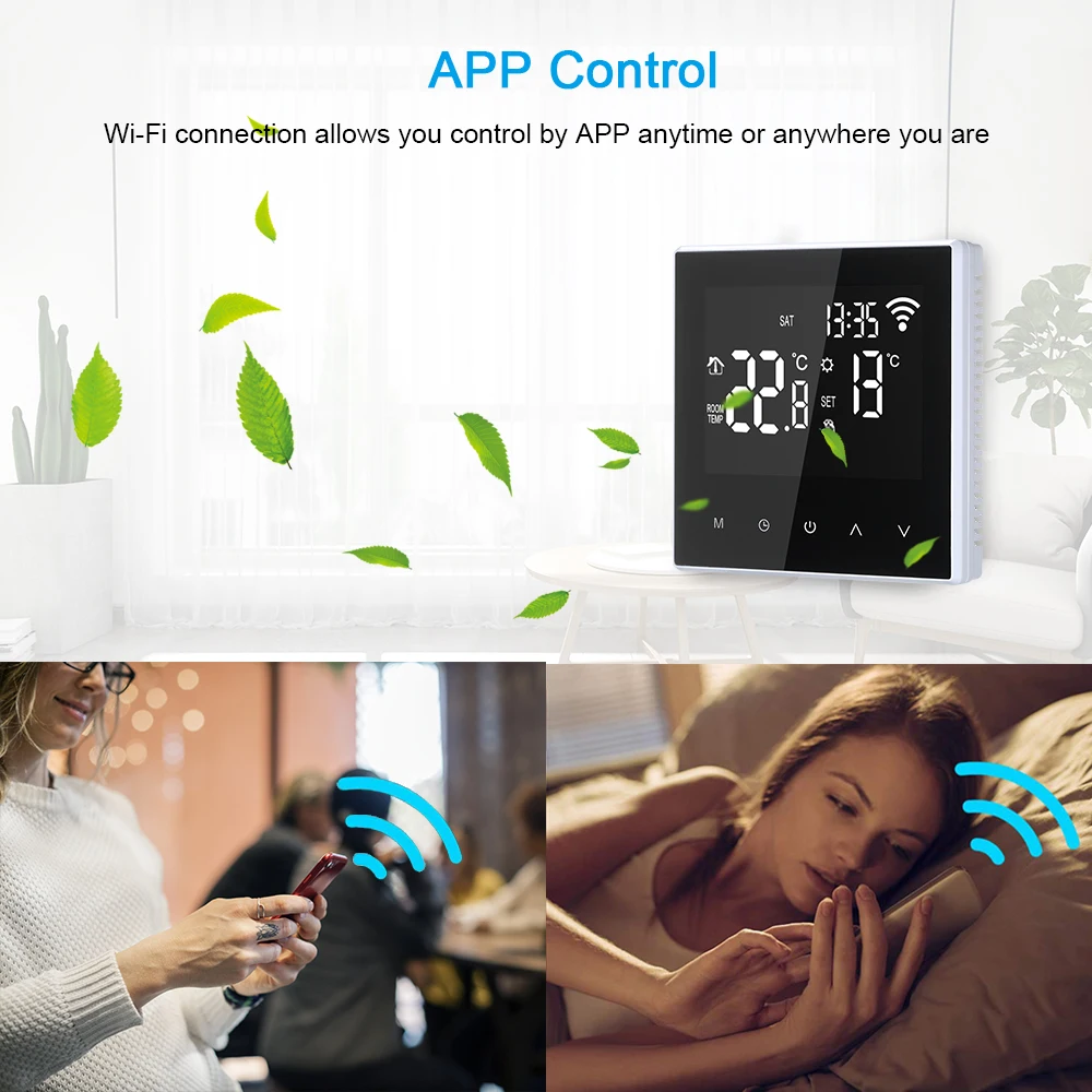 Hot New Wi-Fi Smart Thermostat Digital Temperature Controller APP Control Weekly Circulation Programmable Electric Underfloor He
Hot New Wi-Fi Smart Thermostat Digital Temperature Controller APP Control Weekly Circulation Programmable Electric Underfloor He
