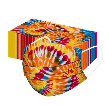 50pc Adult Tie-dye Print Face Masks Disposable Protection Face Cover Breathable Three Layer Masks Ear Hook mascarillas
50pc Adult Tie-dye Print Face Masks Disposable Protection Face Cover Breathable Three Layer Masks Ear Hook mascarillas