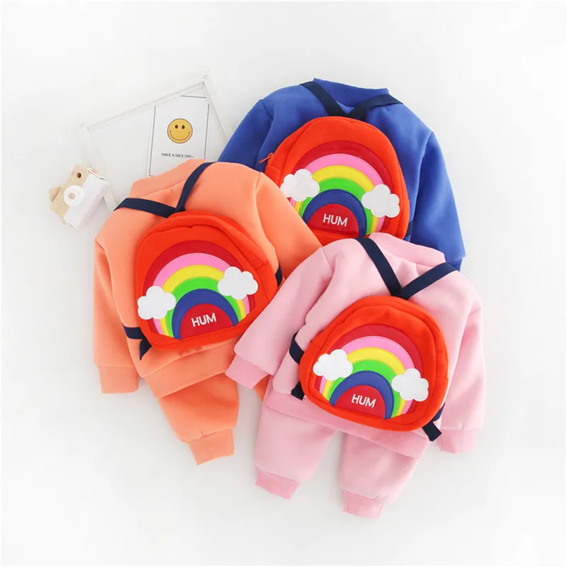 chifuna New Cute Rainbow Bags+sweatshirt+pants Plus Velvet 3-piece Sets Toddler Girl Clothes Kids Clothes Baby Girl Fall Outfits
chifuna New Cute Rainbow Bags+sweatshirt+pants Plus Velvet 3-piece Sets Toddler Girl Clothes Kids Clothes Baby Girl Fall Outfits