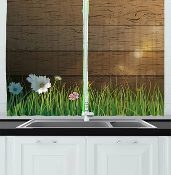 Floral Kitchen Curtains Wooden Board Sunlight Daisy Green Grass Theme Curtains Panel Kitchen Cafe Decoration
Floral Kitchen Curtains Wooden Board Sunlight Daisy Green Grass Theme Curtains Panel Kitchen Cafe Decoration