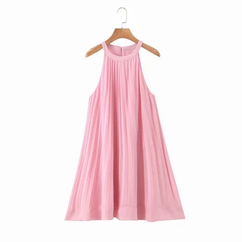 Women Party Dress Summer Causal Solid Draped Halter Empire Mini Dress Backless Sleeveless Sexy A-line Party Femme Dress
Women Party Dress Summer Causal Solid Draped Halter Empire Mini Dress Backless Sleeveless Sexy A-line Party Femme Dress
