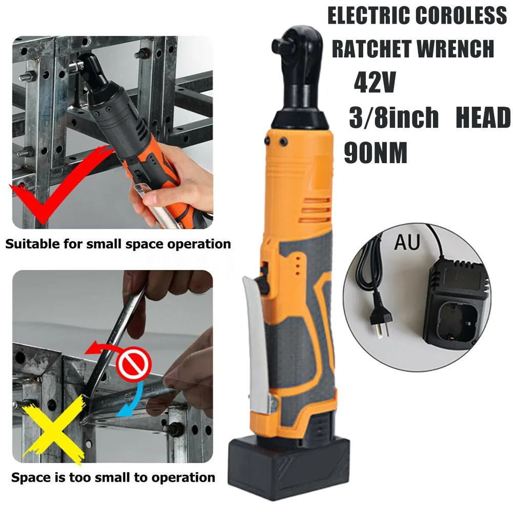 42V 8000mAh Electric Right Angle Wrench Set Cordless Rubber Handle Woodworking With Battery Charger 90NM Power Tools
42V 8000mAh Electric Right Angle Wrench Set Cordless Rubber Handle Woodworking With Battery Charger 90NM Power Tools