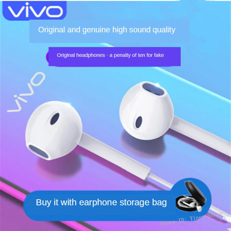vivo XE680 original earphone wired white in-ear headsets Independent tuning hole wear comfortable a key line control
vivo XE680 original earphone wired white in-ear headsets Independent tuning hole wear comfortable a key line control
