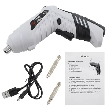 3.6V Mini Electric Screwdriver Shape-shifting Cordless Power Tool Rechargeable Lithium Battery Two-way Switch Home DIY Tool 
3.6V Mini Electric Screwdriver Shape-shifting Cordless Power Tool Rechargeable Lithium Battery Two-way Switch Home DIY Tool